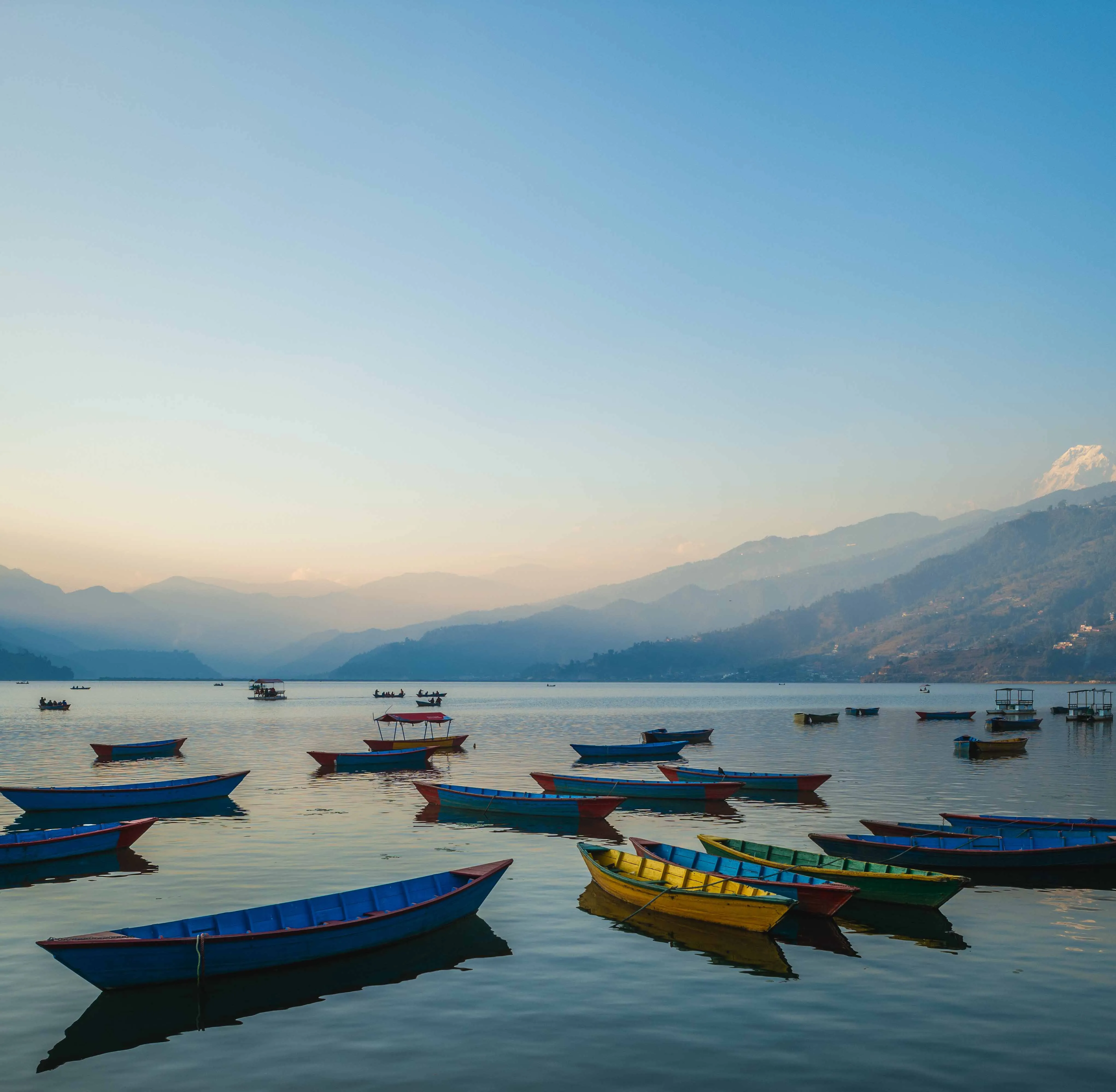 Scenic View of Phewa Tal Lake in Pokhara Nepal